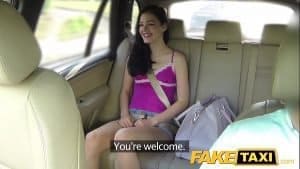 Fake Taxi Brunette Screams on Big Cock